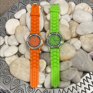 Vibrant Orange and Green Watches